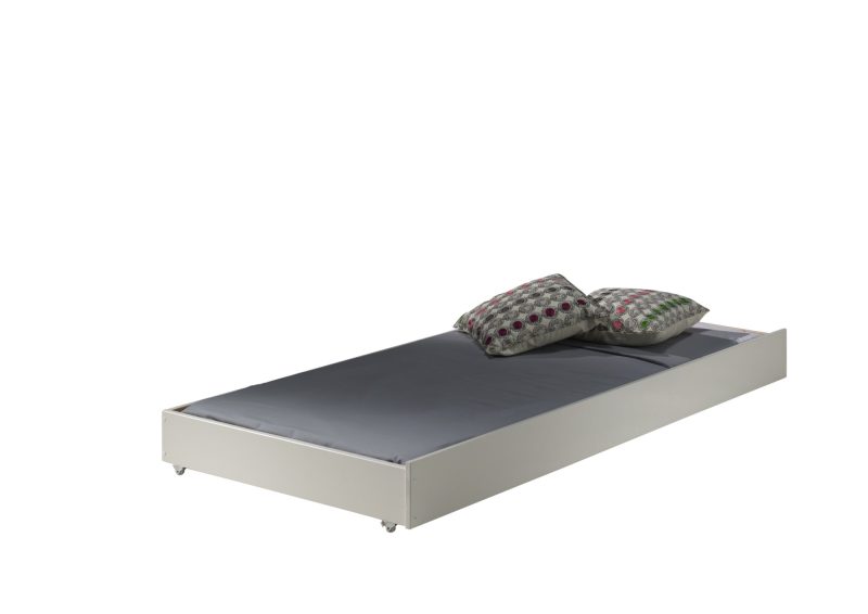 Pino lit gigogne 90x195cm blanc