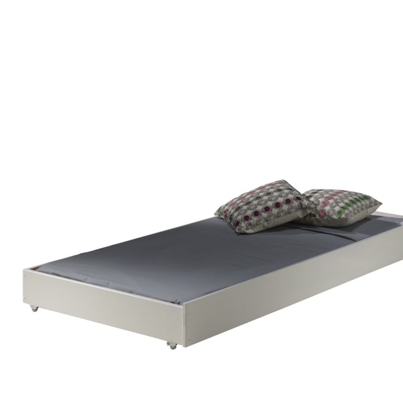 Pino lit gigogne 90x195cm blanc