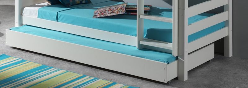 Pino lit gigogne 90x195cm blanc - Image 2