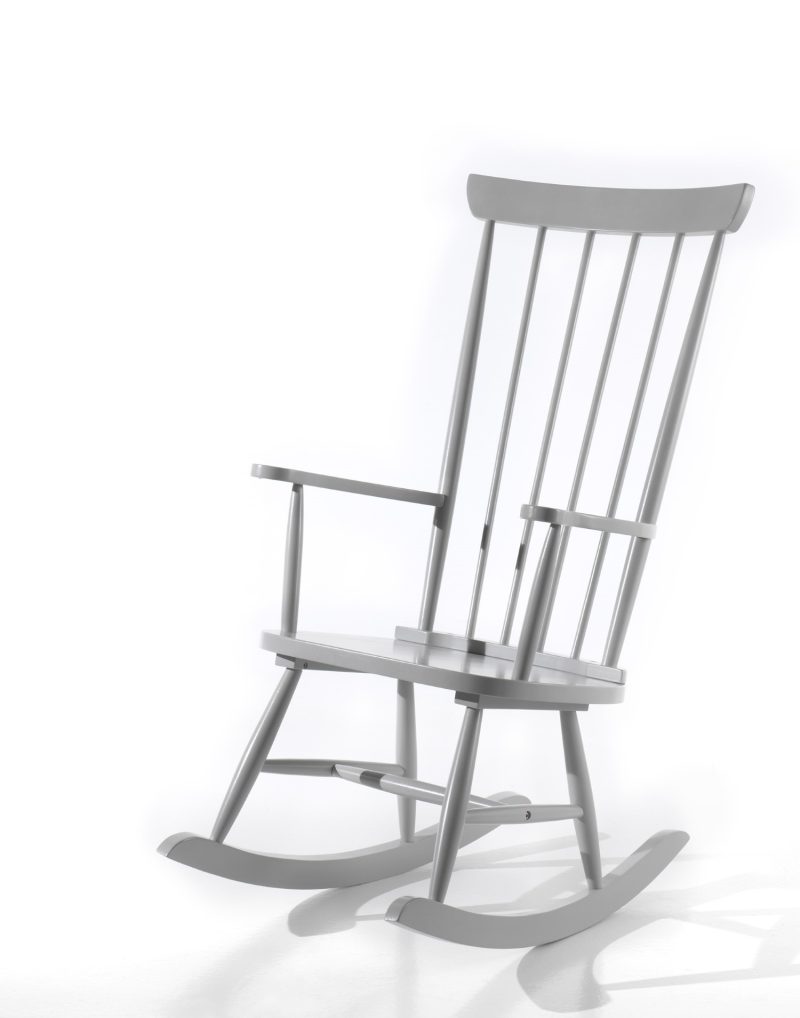 Rocky chaise a bascule gris