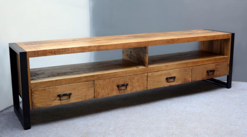 Buffet tv xl en bois de manguier