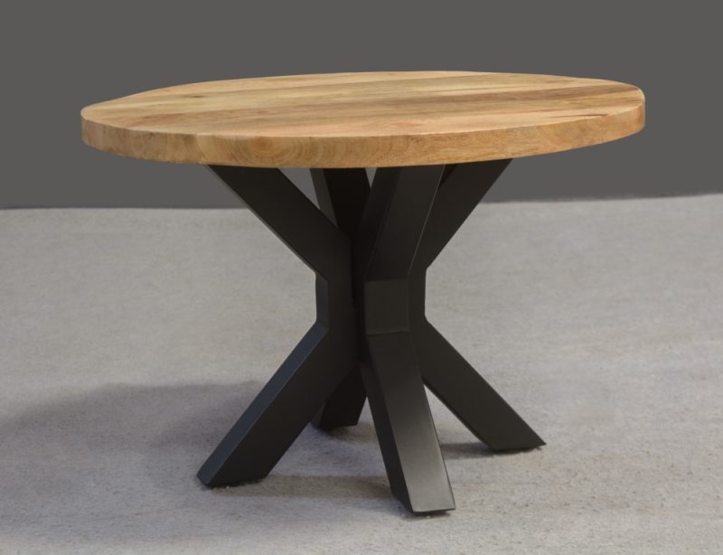 Table basse en bois de manguier dia 60cm