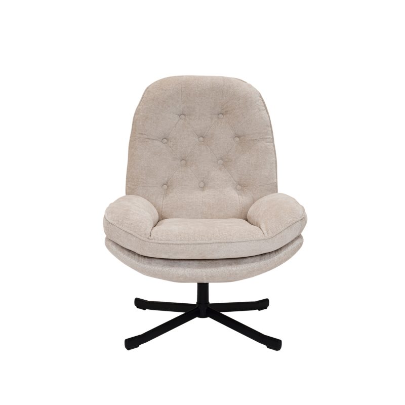 Fauteuil relax capiton, beige