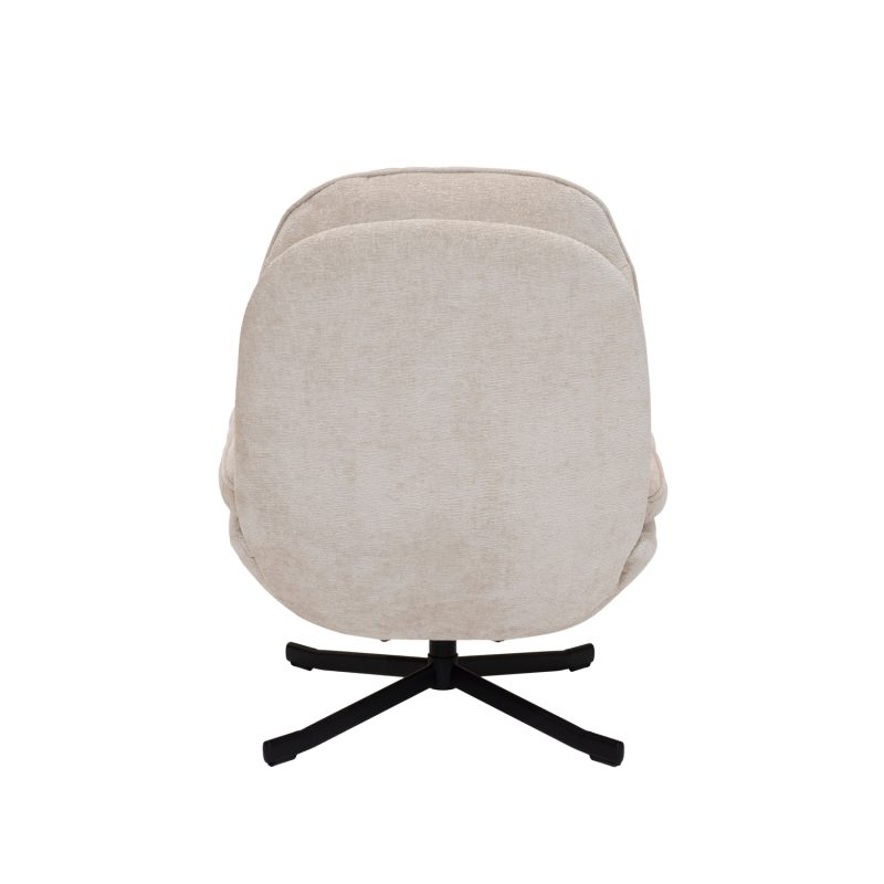 Fauteuil relax capiton, beige - Image 3