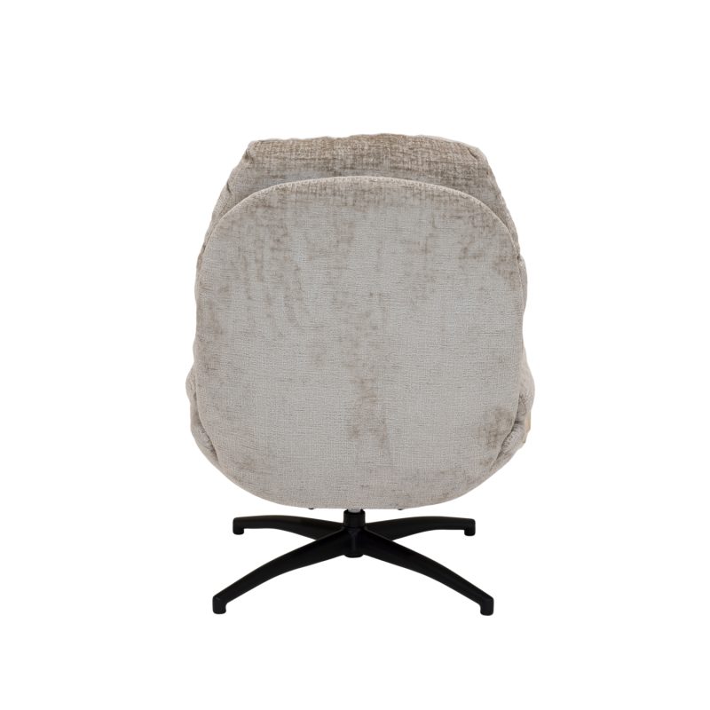Fauteuil relax capiton, taupe - Image 3