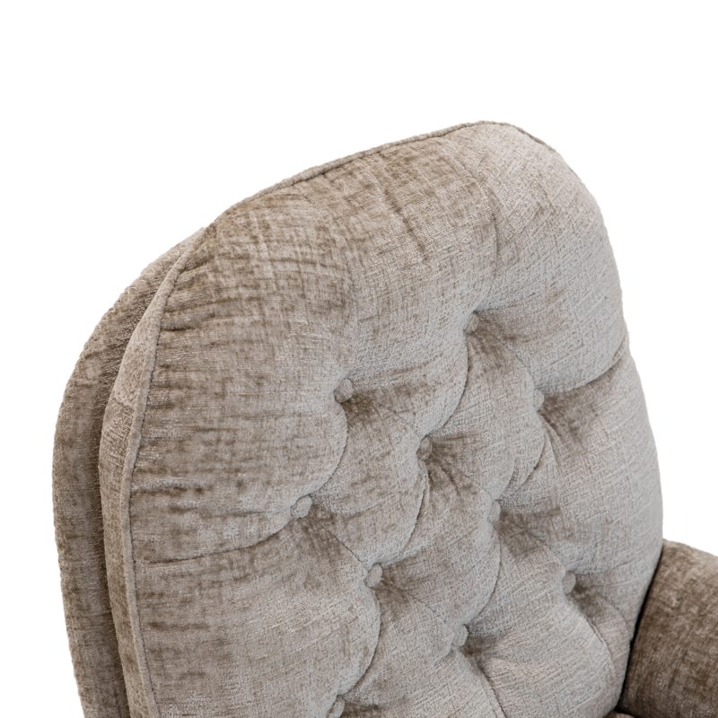 Fauteuil relax capiton, taupe - Image 4