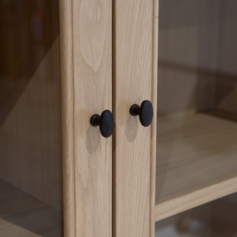 Vitrine en chêne avec 2 portes en verre - Image 5