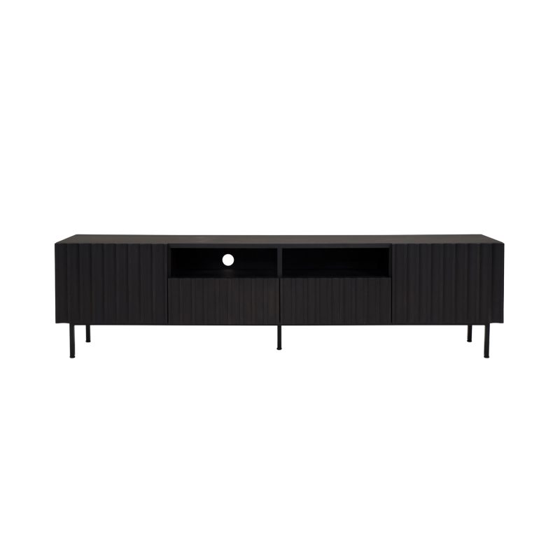 Meuble tv en chêne couleur wengé foncé