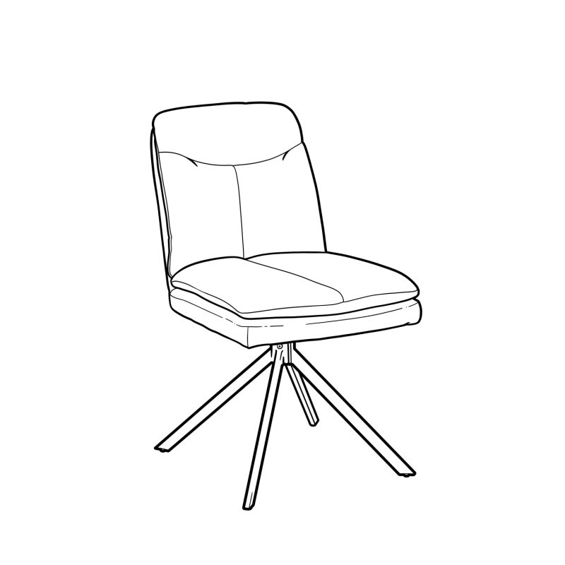 Chaise de salle à manger en velours marron doux - Image 5