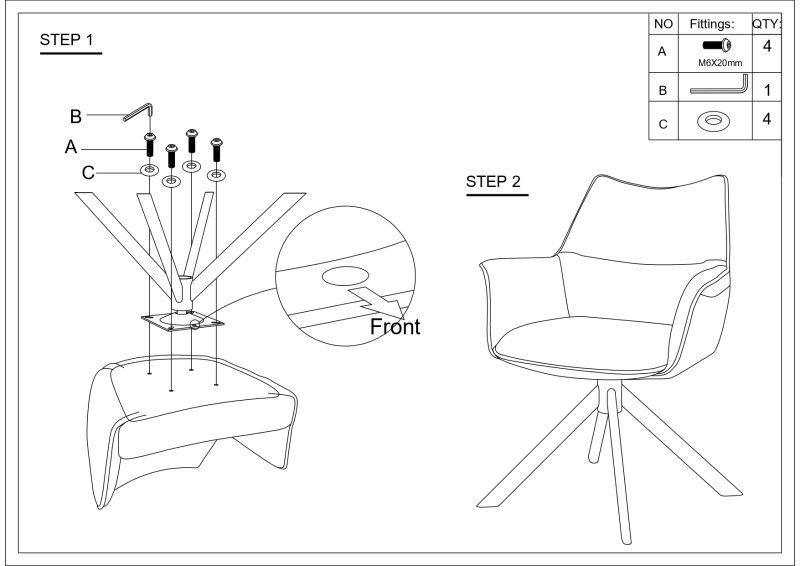 Fauteuil pivotant confortable - Image 6