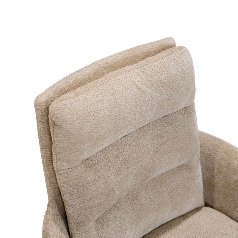Chaise de salle à manger pivotante de luxe, base en métal noir - Image 4