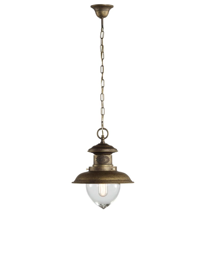Lampe pendante fischerman version bronze antique
