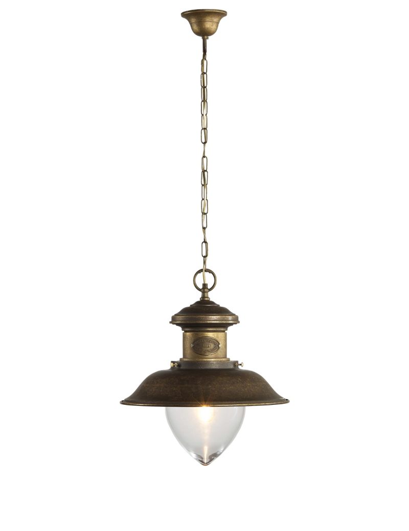 Lampe pendante fischerman version bronze antique