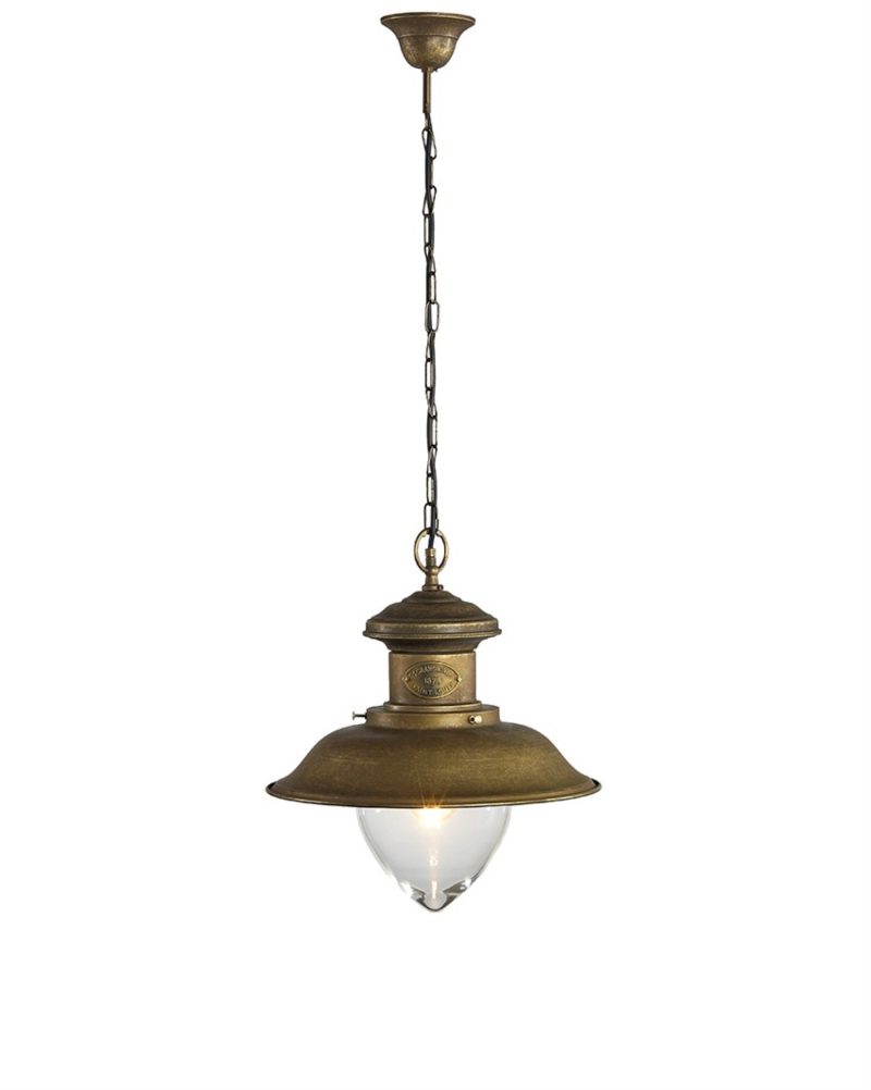 Lampe suspendue d'extérieur style rustique