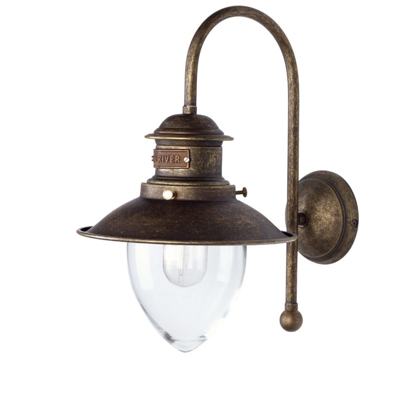 Lampe pendante de style rustique en bronze antique, lampe de bateau