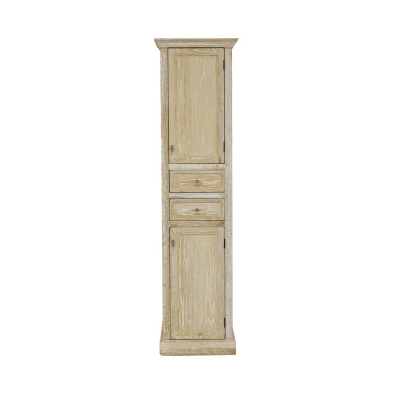 Colonne chêne blanchi droite