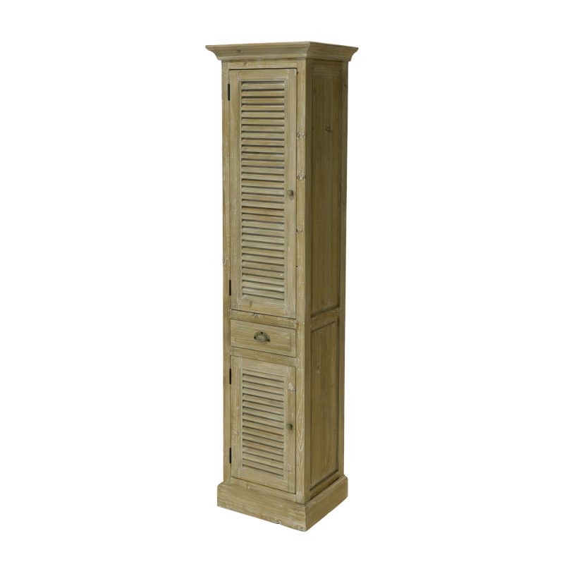 Colonne en pin ancien, porte à gauche - Image 2