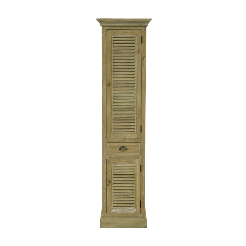 Colonne en pin ancien, porte à charnière droite