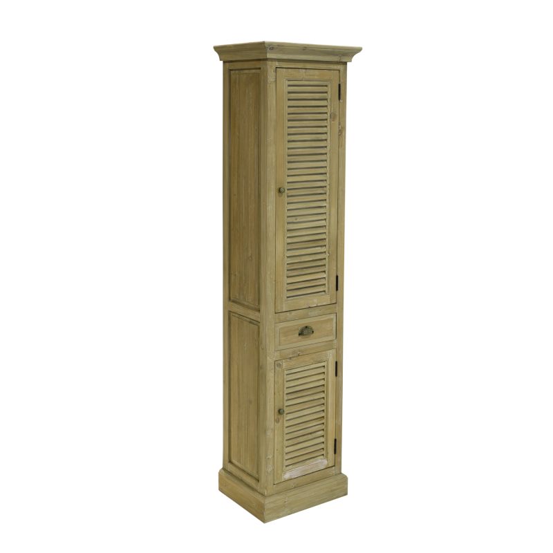 Colonne en pin ancien, porte à charnière droite - Image 2