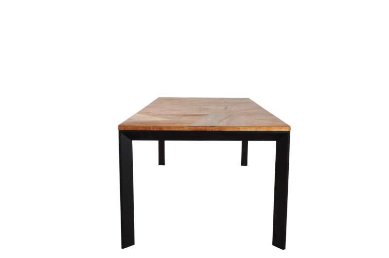 Table de repas "jack" (200 x 100cm) zigzag teck recyclé - Image 2