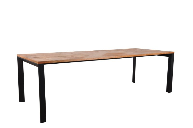 Table de repas (250 x 100cm) zigzag teck, collection jack - Image 2