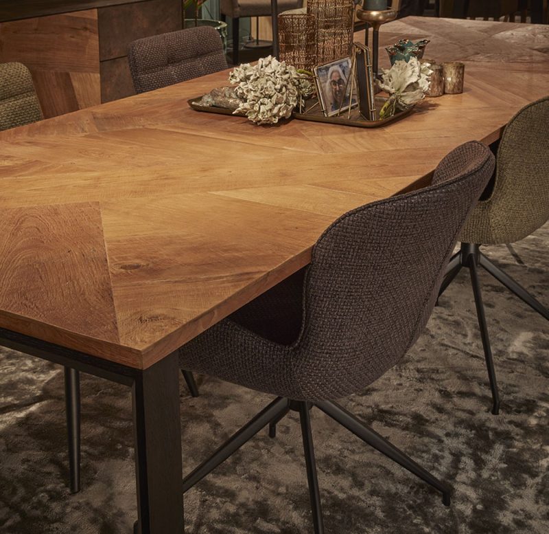 Table de repas (250 x 100cm) zigzag teck, collection jack - Image 4