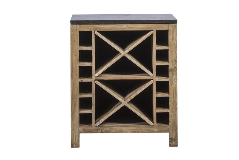 Meuble de cuisine pin recyclé armoire à vin