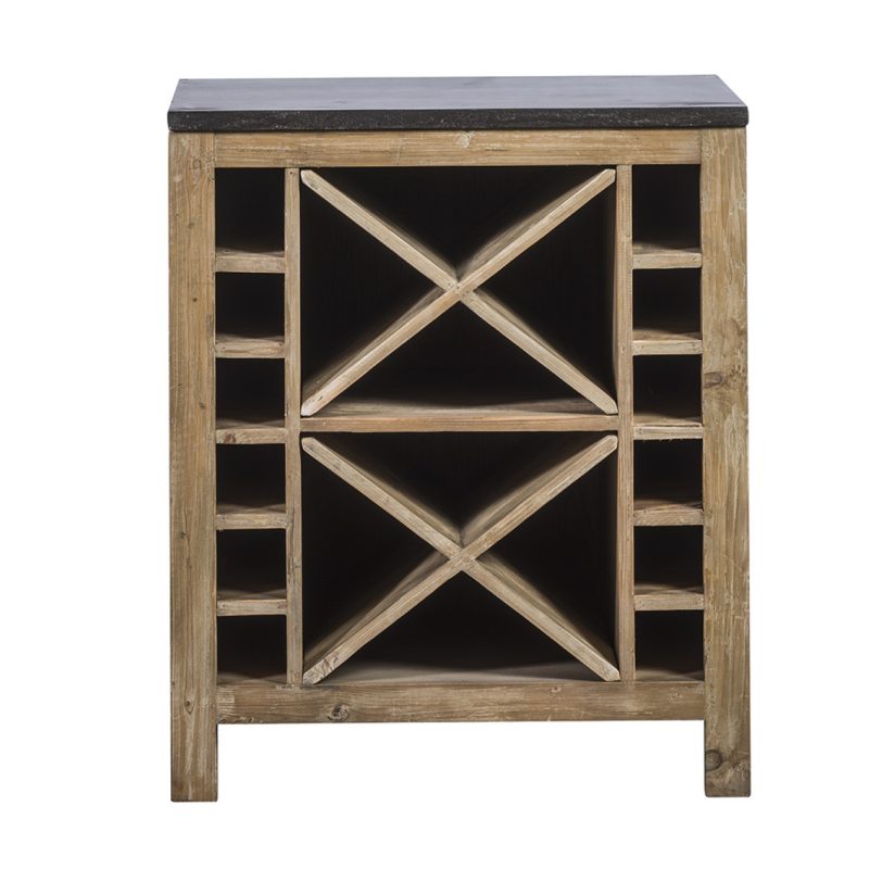 Meuble de cuisine pin recyclé armoire à vin