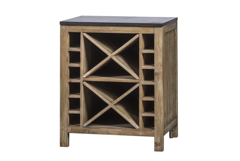 Meuble de cuisine pin recyclé armoire à vin - Image 2