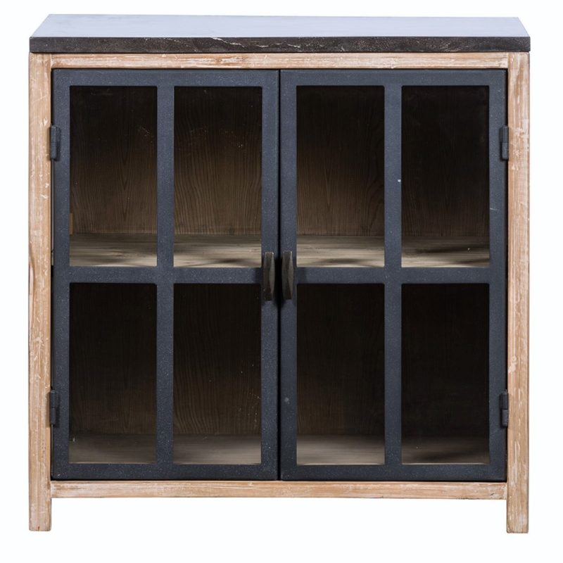 Meuble de cuisine pin recyclé 2 portes