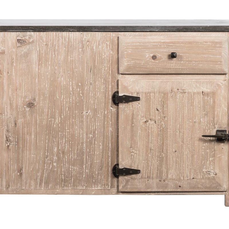 Meuble de cuisine angle pin recyclé 1 tiroir 1 porte droite
