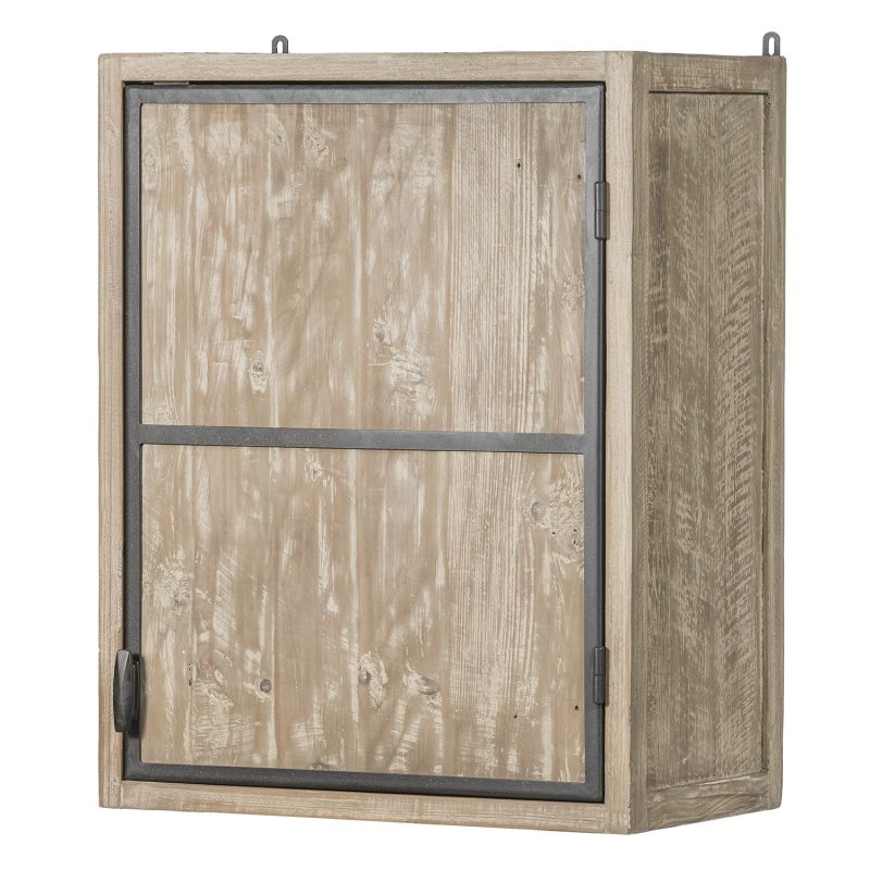 Armoire mural pin recyclé cadre metal 1 porte gauche - Image 2