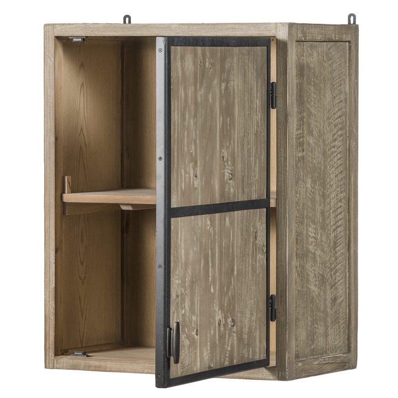 Armoire mural pin recyclé cadre metal 1 porte gauche - Image 3