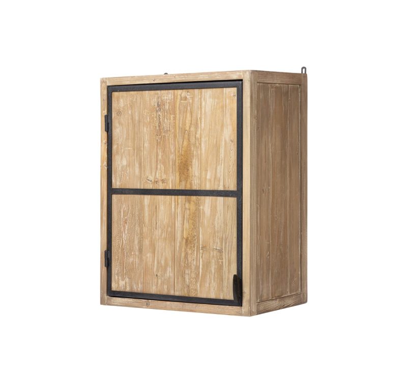 Armoire mural pin recyclé cadre metal 1 porte droite - Image 2
