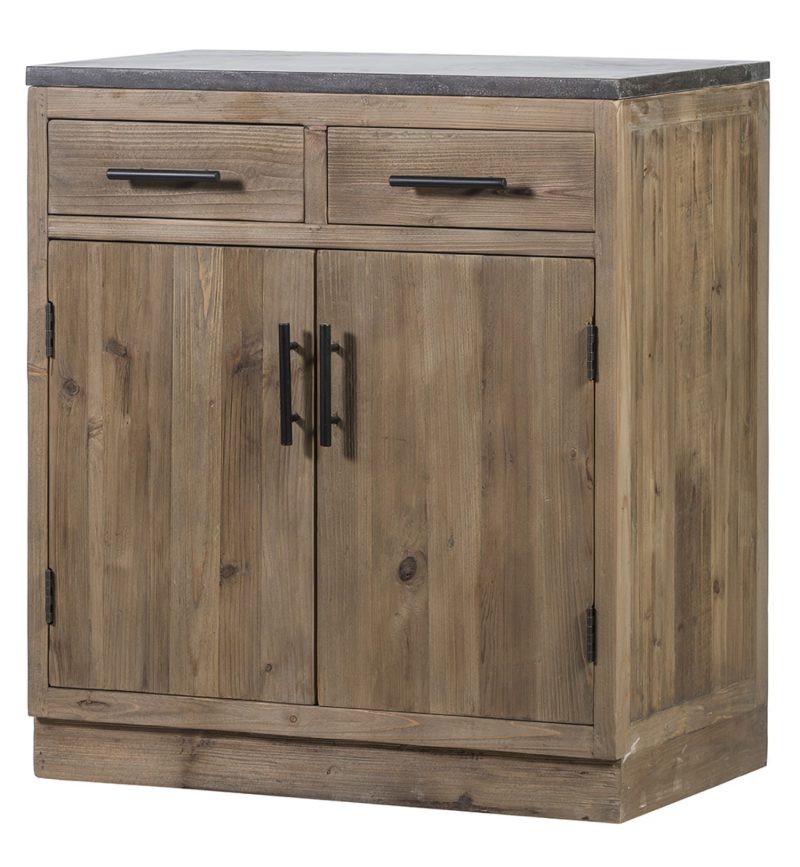 Meuble de cuisine pin nature 2 portes 2 tiroirs - Image 2