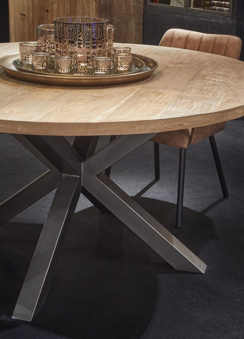Table à diner linda  piètement métal (ø 150cm) - Image 3