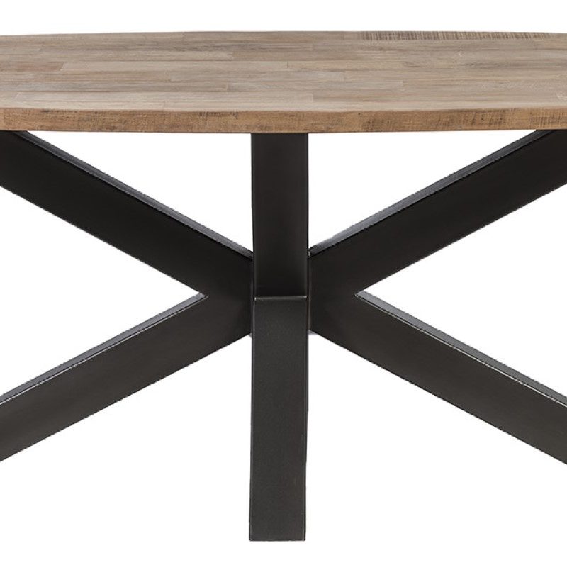 Table à diner ovale piètement métal (240 x 120cm)