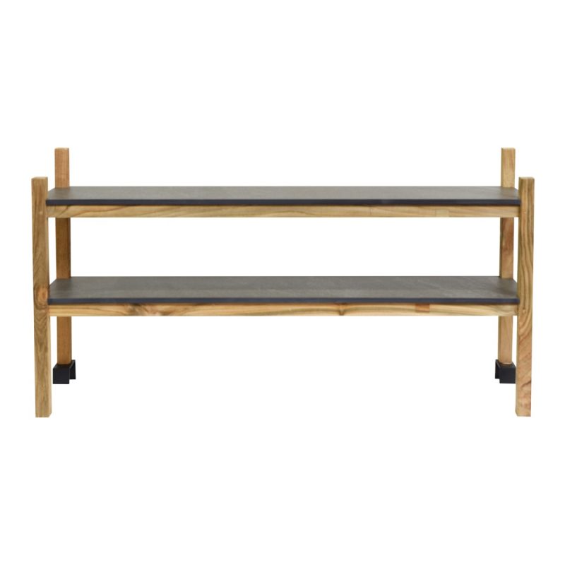 Rack teck naturel sur pied