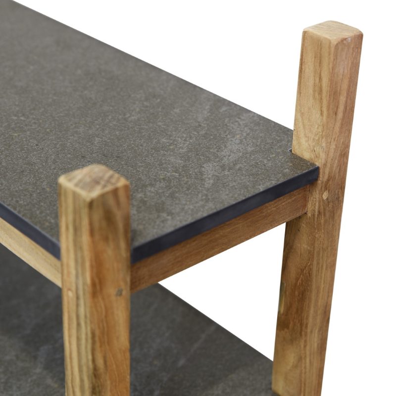 Rack teck naturel sur pied - Image 2
