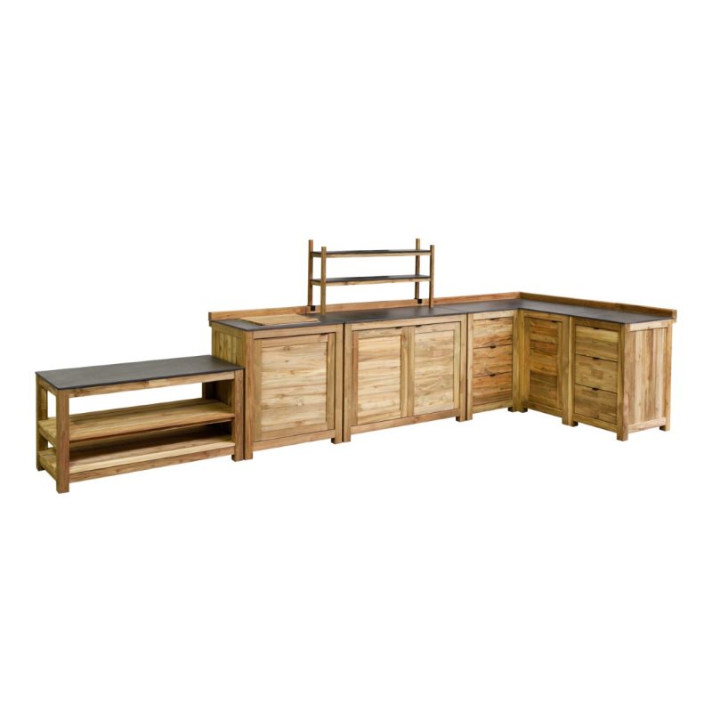 Rack teck naturel sur pied - Image 3