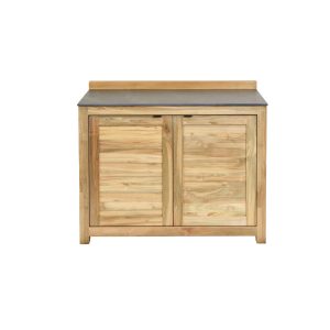Armoire de cuisine extérieure, 2 portes en teck