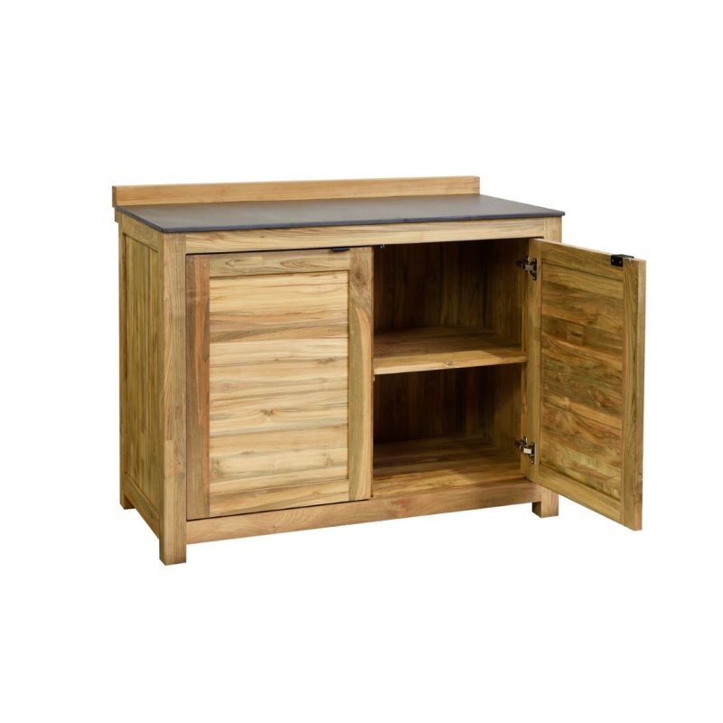 Armoire de cuisine extérieure, 2 portes en teck - Image 2