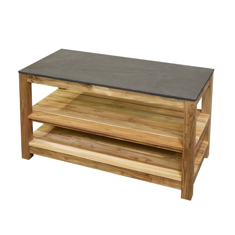 Cuisine extérieure en teck, table de gril - Image 2