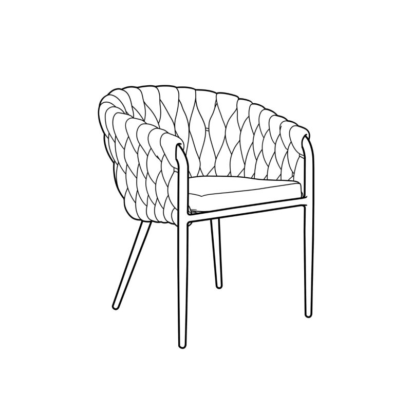 Chaise d'extérieur luxueuse jordi