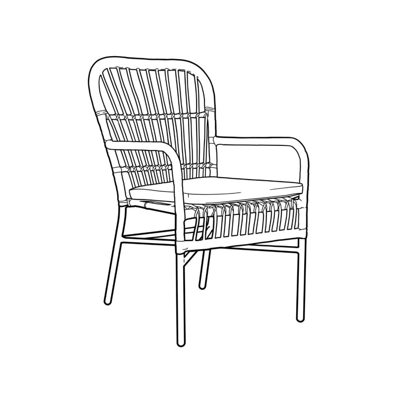 Fauteuil d'extérieur avec coussin gratuit