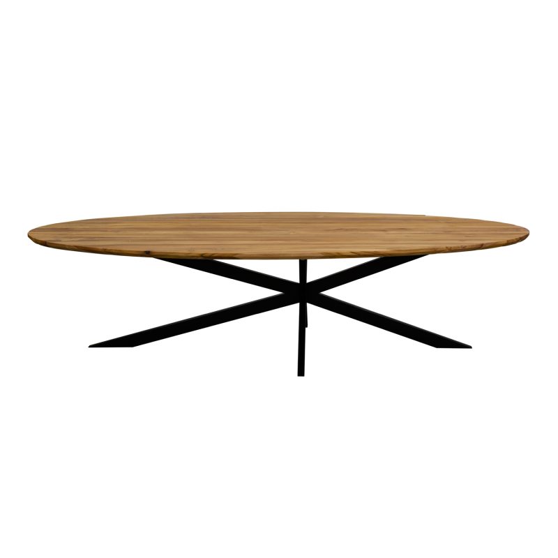 Table d'extérieur ovale en teck