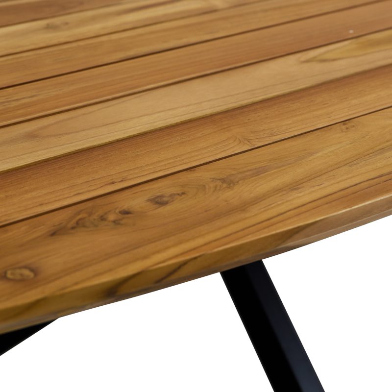 Table d'extérieur ovale en teck - Image 3