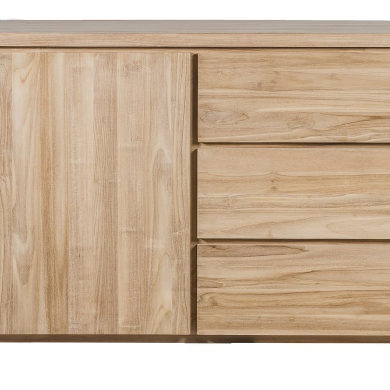 Buffet en teck 1 porte 3 tiroirs
