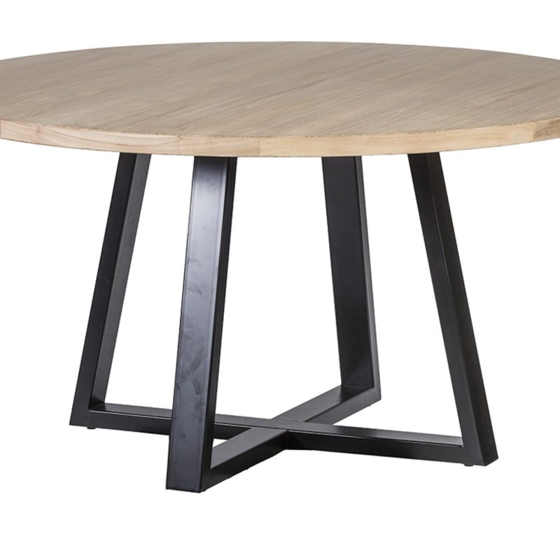 Table à diner piètement métal ø 145cm
