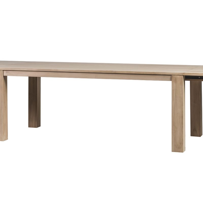 Table teck à rallonges (200/300 x100cm)